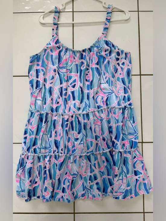 Lilly Pulitzer Dresses & Skirts - ⚓️ 💗 Lilly Pulitzer pink blue Loro Swing Dress in “Reel Nauti" print L